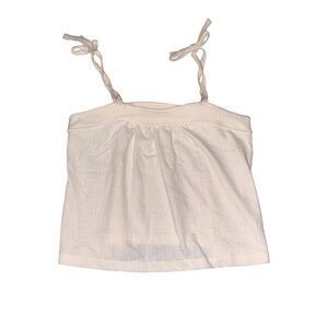 Madewell white crop top with adjustable straps size Small